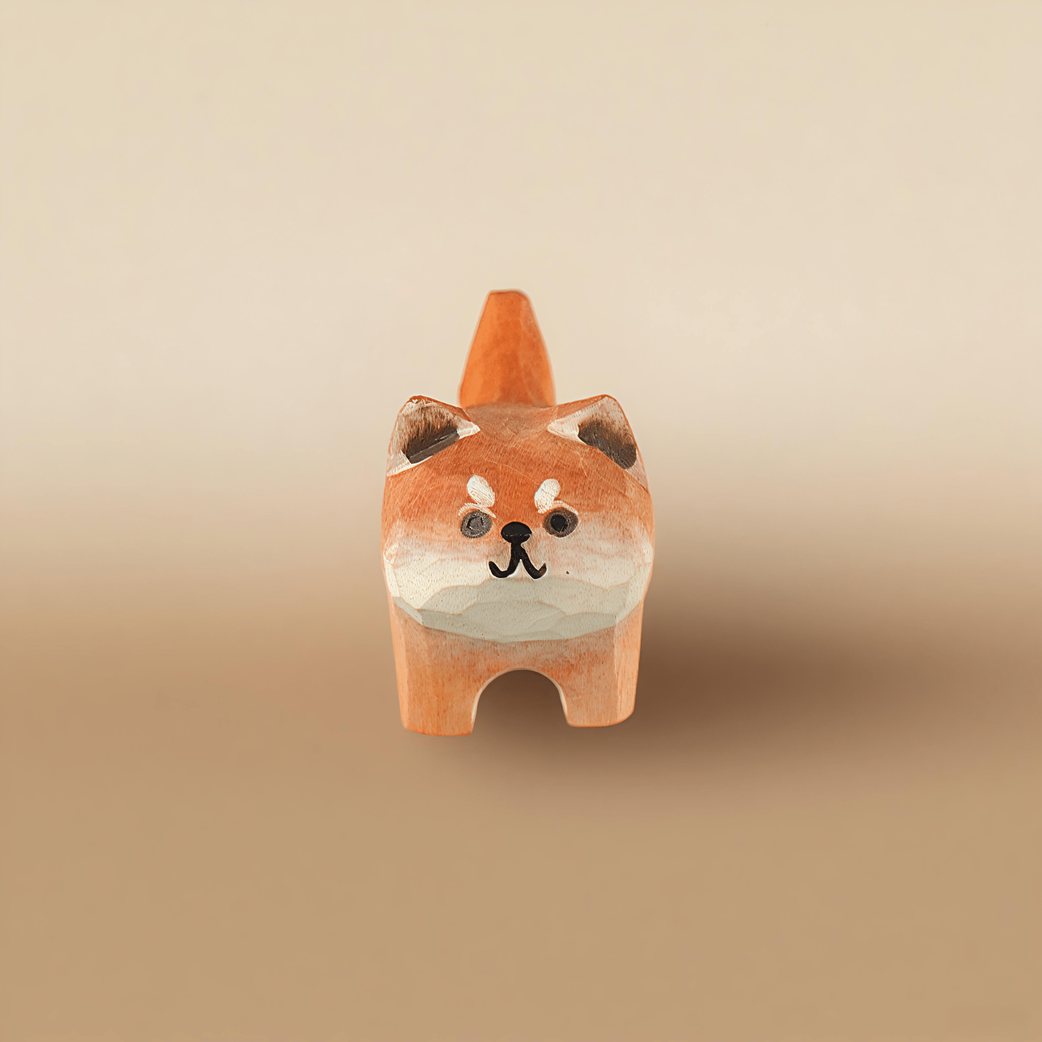 Wooden dog and wooden cat丨ornament - zoominizoo