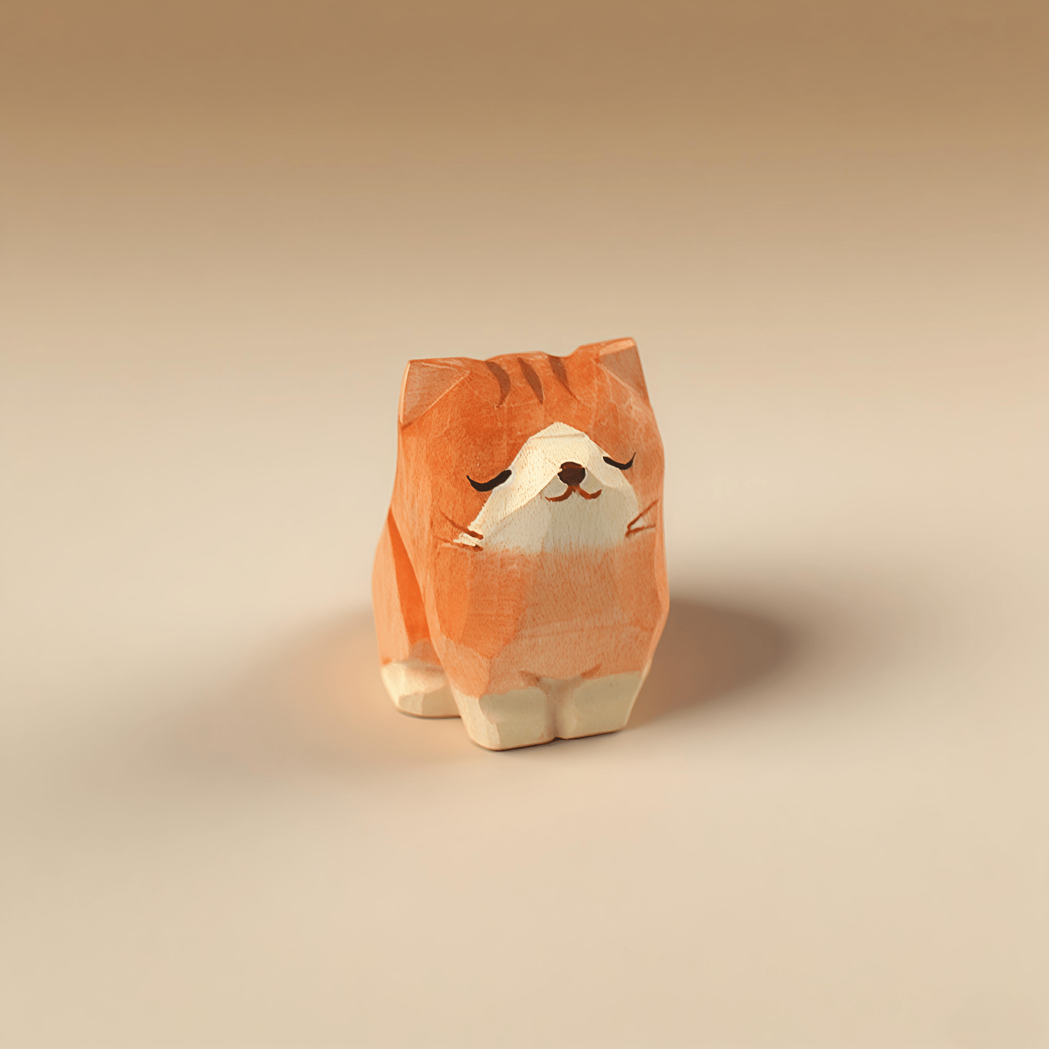 Wooden dog and wooden cat丨ornament - zoominizoo
