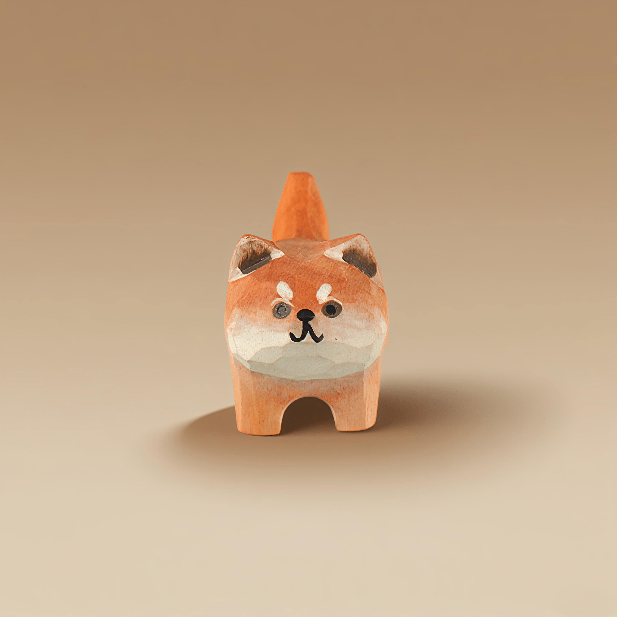 Wooden dog and wooden cat丨ornament - zoominizoo